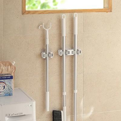 1 balení držáků na mop a koště, úchytů, klipů, nástěnných držáků pro domácí spotřebiče, víceúčelových háků, kuchyňských a koupelnových organizérů