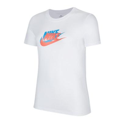 Sports Lifestyle Series Round Neck Breathable Casual Short Sleeve T-Shirt Women T-Shirt White CU1093-100