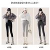 Extra Thick Camel Wool 0g Thermal Cotton Pants Autumn and Winter Threaded Tight Long Johns Women Wear Gray Velvet Leggings