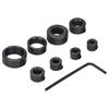 8Pcs Drill Bit Depth Stop Collar Set Adjustable Positioner Rings Split Rings 3-16mm with Wrench for Woodworking Tools