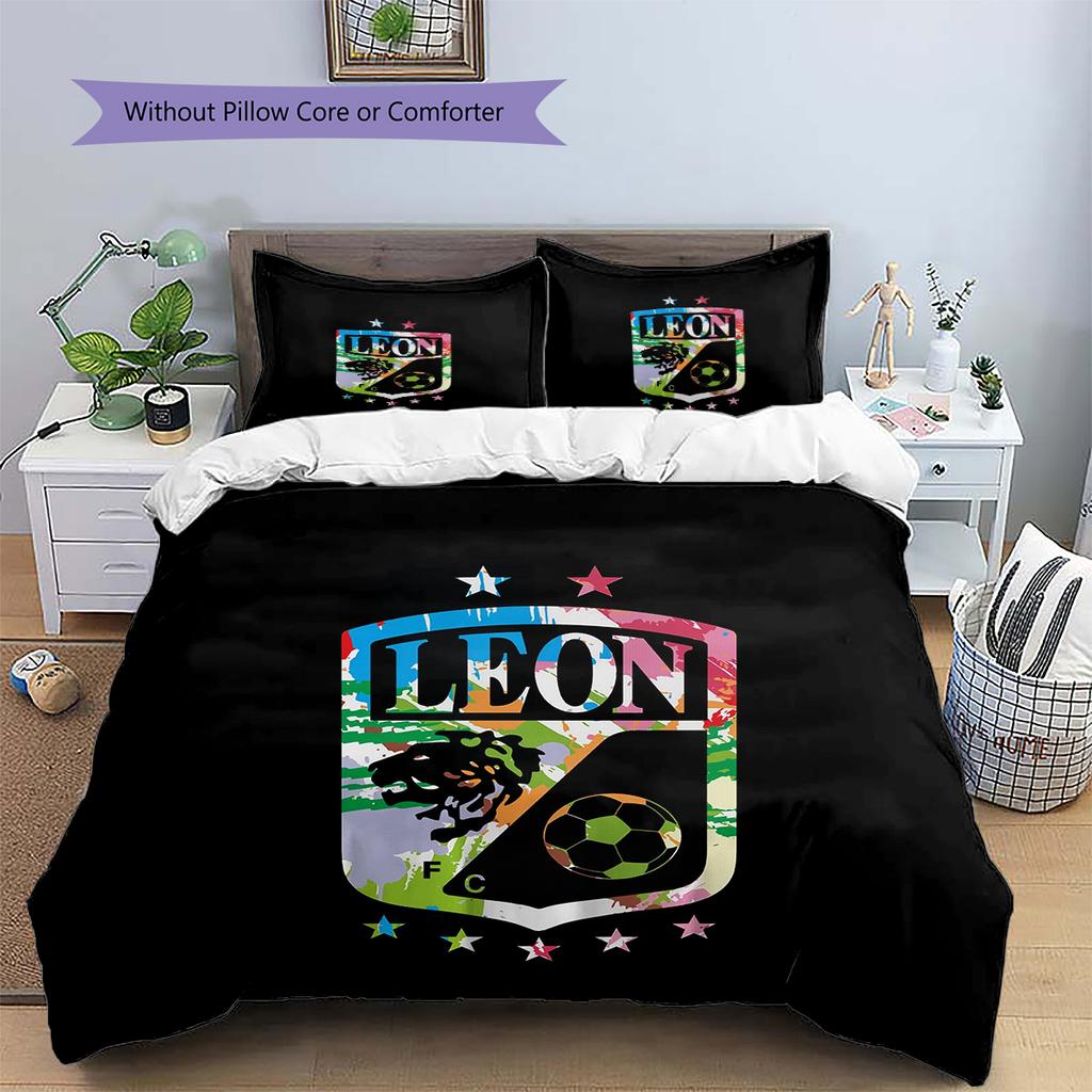 Club León Pattern Bedding Quilt Set Home Decoration Gift (1 * Duvet Cover + 2 * Pillowcase Without Core)