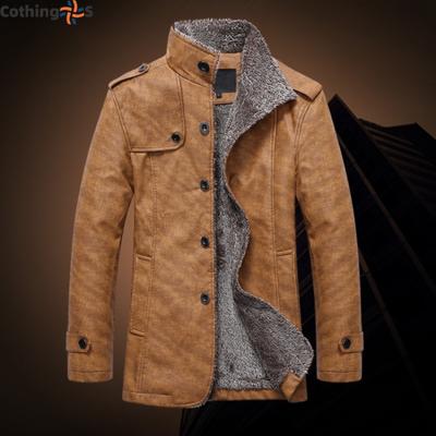 Leather Jacket Men Warm Winter Jackets Coat