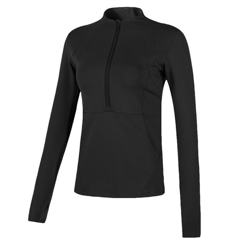 Women Long Sleeves Sports Running Shirt Breathable Gym Workout Top Women Yoga Jackets With Zipper