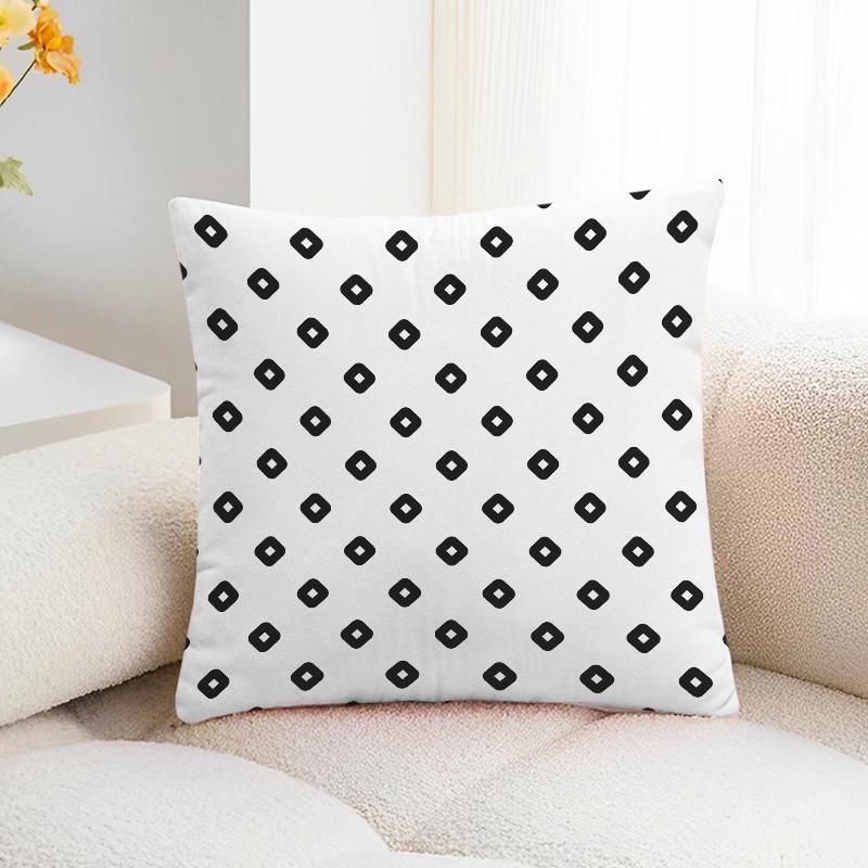 

Черно-белая клетчатая декоративная наволочка для подушки, спальня, гостиная, квадратная наволочка для подушки 16x16Inch