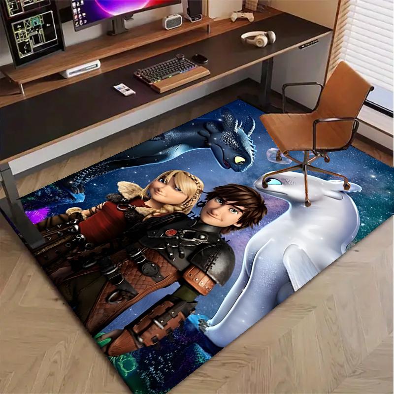 Toothless Polyester Carpet, Soft Indoor Mat for Office Chair, Living Room, Computer Desk - Decorative Home Office Rug Design