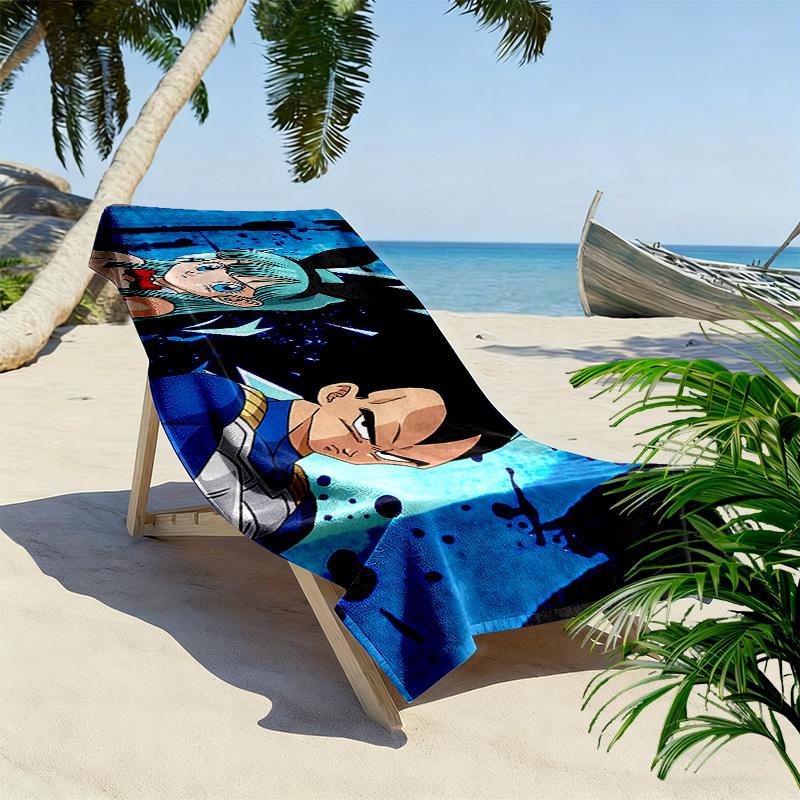 Dragon Ball Aufdruck Strandtuch, Großes Weiches Schnelltrocknendes Handtuch für Strand Camping Schwimmen