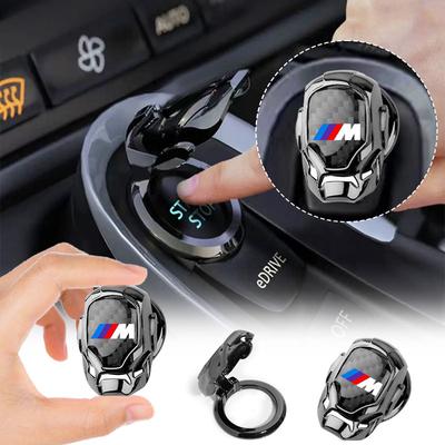 1Pcs M LOGO Car One-Click Start Buttons Protective Cover For X7 X3 X4 X5 X6 3 4 5 6 7 Series Z4 M M3 M5 M6 E38 E39 E46 E53 E60 E61 E64 E70 E71 E90