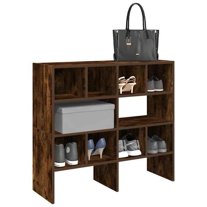 VidaXL Étagères à chaussures 2 pcs empilable chêne fumé 89,5x30x40 cm, étagère à chaussures de rangement, rangement de 858848
