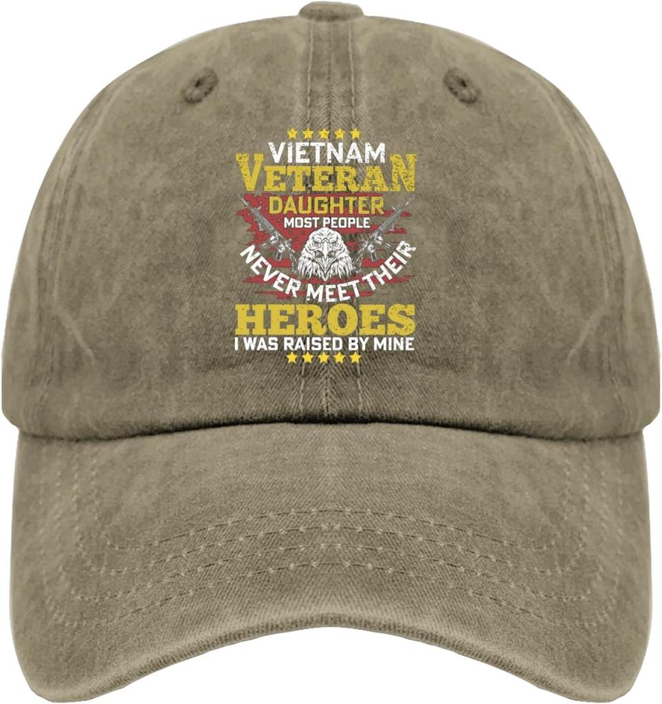 Veteran Daughter Raised By Mine Baseball Cap Polyester Casual Adjustable Hat for Adults