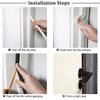 2M14M V Shape Adhesive Weather Stripping Door Frame Seal PU Foam Window Insulation Anti Collision Soundproof Tool Brown