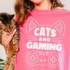 Cat Gamer Comfort Colors Gamer Tee Cat Mom Cat Dad Retro Gaming T-Shirt Nerdy Gamers Best Gift for Gamer Boyfriend Girlfriend or Gamer Girl