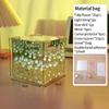 DIY Tulip Mirror Cube Lamp Handmade Craft Tulips Night Light Simulation Flower DIY Material Valentine's Day Decor Birthday Gifts