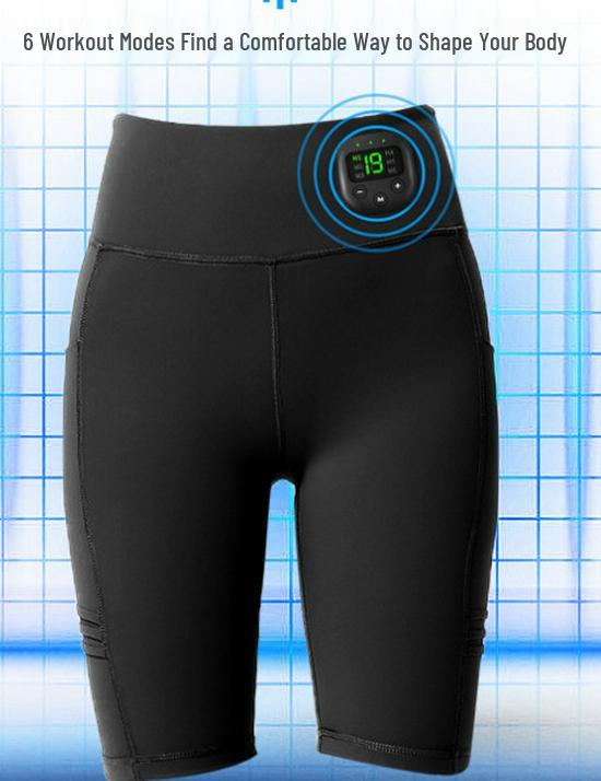 

EMS Фитнес-брюки: 8 уровней, 19 уровней интенсивности, моющиеся пульсирующие и массажные штаны для йоги XL чёрный
