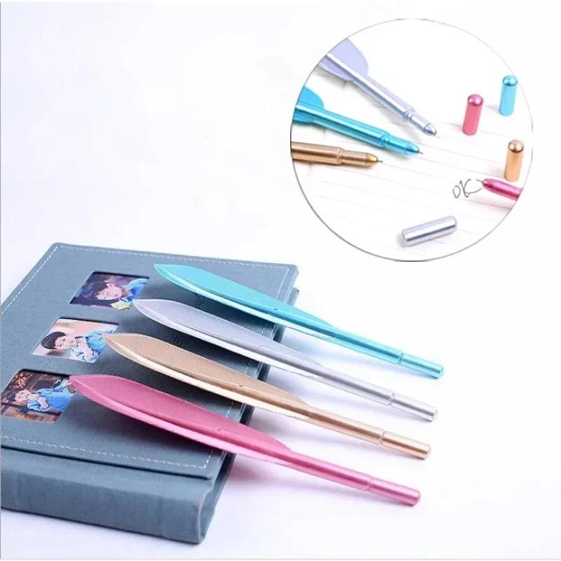 5 ks Lot Kreativní 0,5mm gelové pero ve tvaru pera Kawaii psací potřeby Kancelářské doplňky Kancelářské potřeby Školní kancelářské potřeby
