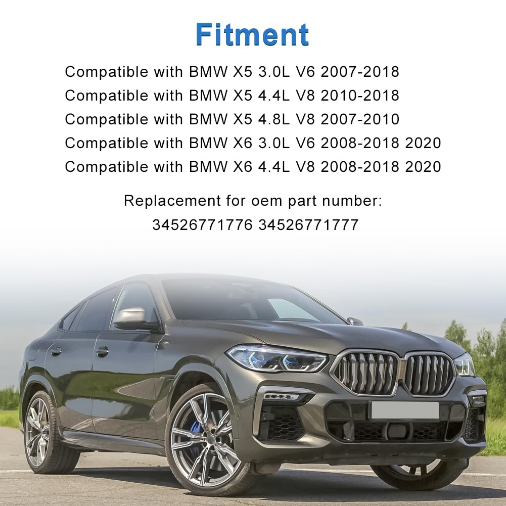 4 Pcs ABS Wheel Speed Sensors Compatible with BMW X5 X6 2008 2009 2010 2011 2012 2013 2014 2015 2016 2017 2018, Front and Rear abs Sensors,