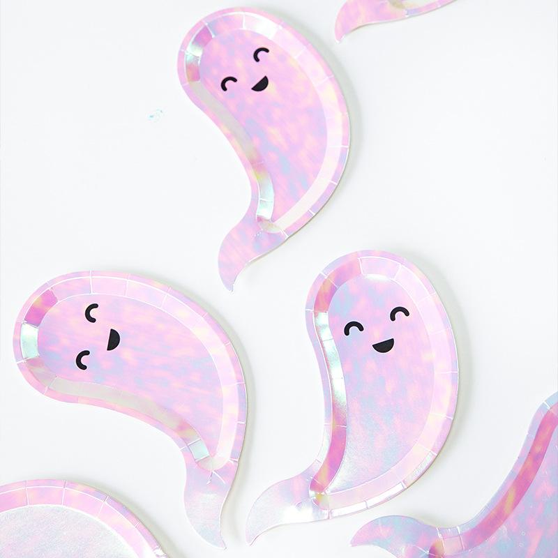 44pcs/set Halloween Tableware Decoration Set Pumpkin Paper Plates Ghost Skull Holiday Theme Birthday Party Decoration Supplies