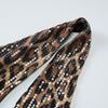 Women's Spring New Neck Overcoat High-End Temperament Bare Back Vest Sequins Mini Leopard T-Shirt