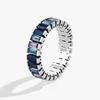 BFCLUB Silver Color Unique Design Colorful Blue Stone Ring For Women Jewelry Finger Adjustable Open Ring For Party Birthday Gift