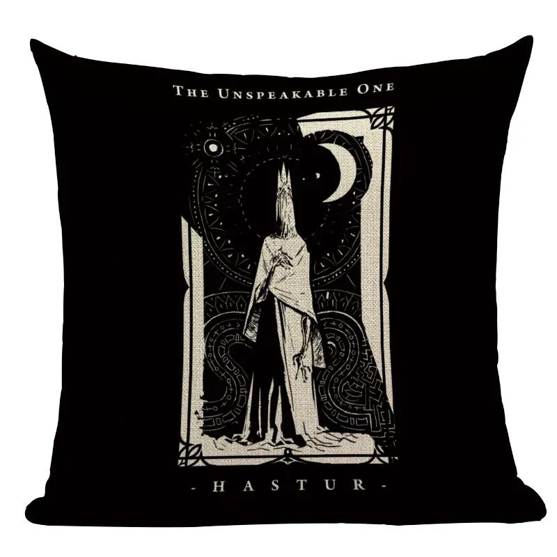Dark Tarot, Gothic Style Double-Sided Printed Pillow Cover Short Plush Suitable Living Rooms Bedrooms Sofas Throw Cushion Cover