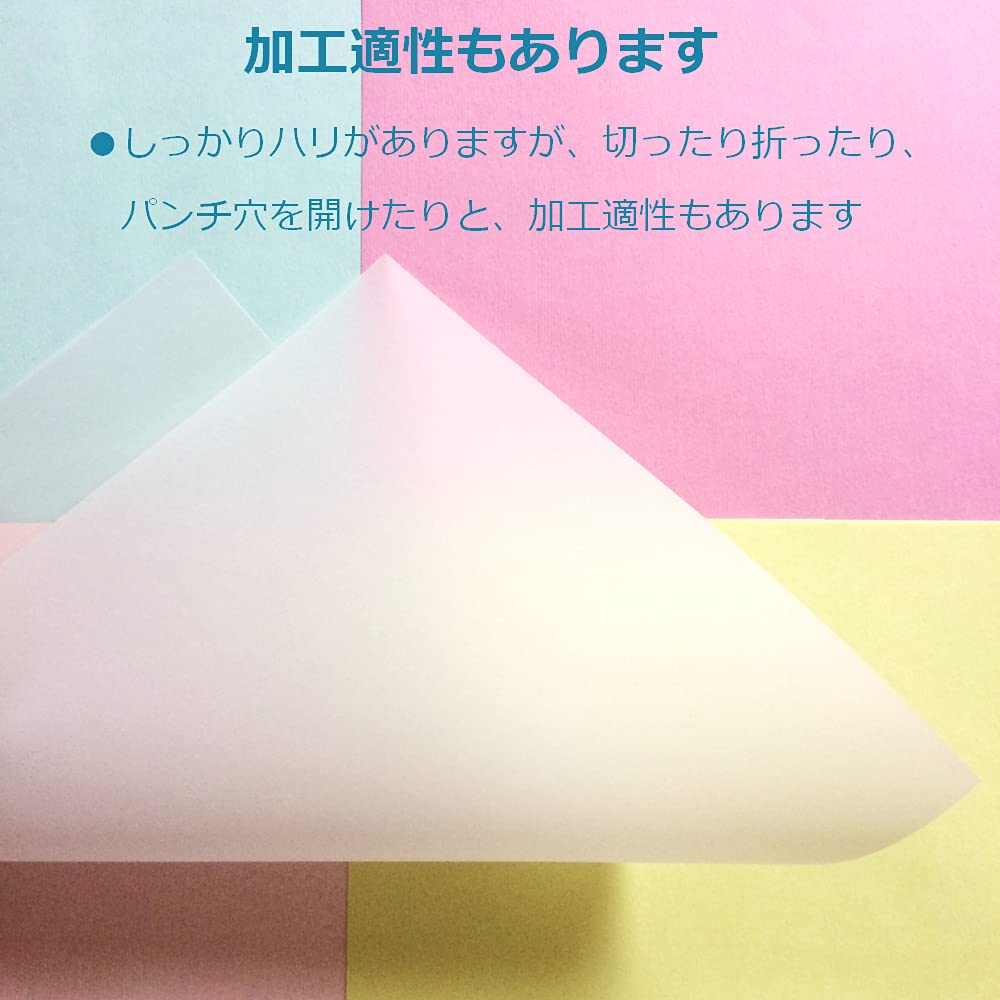 Paper Entrance Tracing Paper, A4, Extra Heavyweight, 195g/m², 40 Sheets, for Business Cards, Card Pattern Printing, 55082