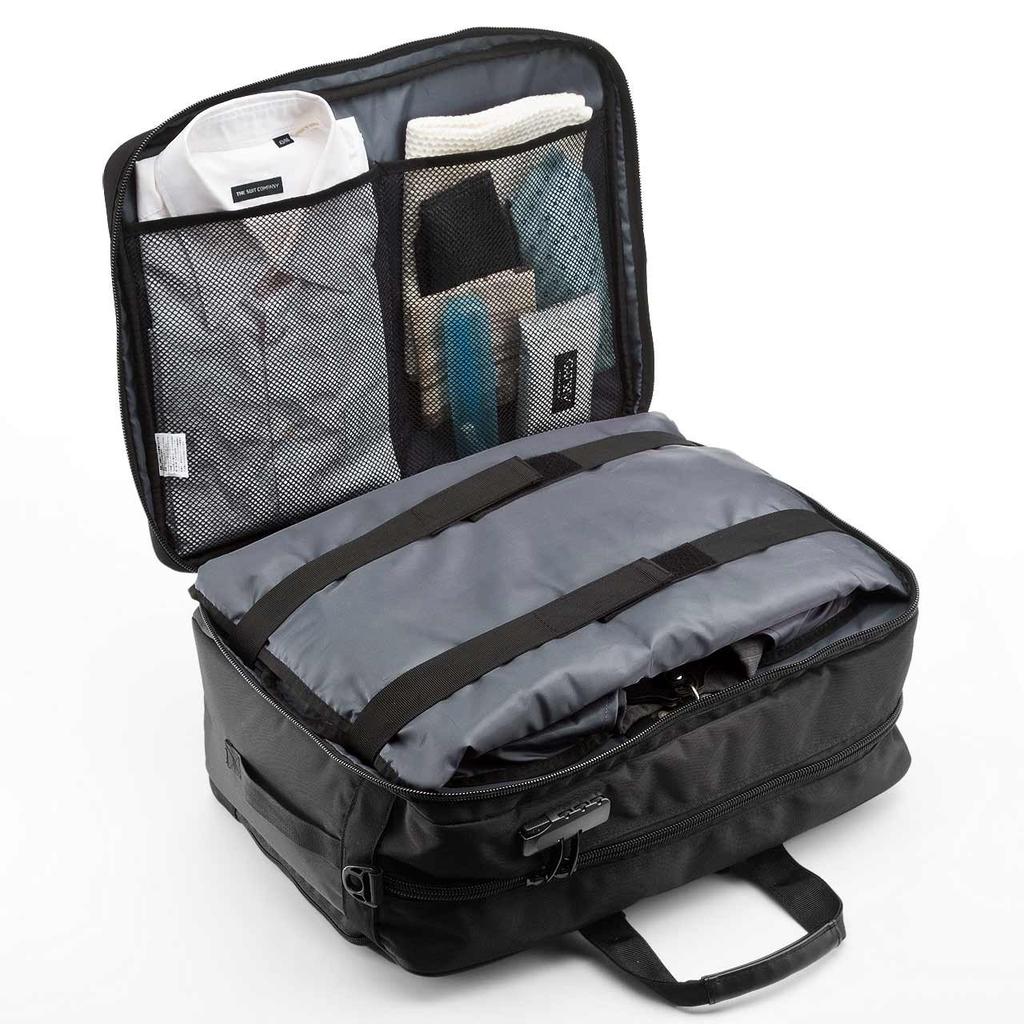 Sanwa Direct Business Bag, Garment Bag, Large Capacity, Suit Storage, A315.6 Wide Laptop Compatible, Business Trip Bag for 1-2 Nights, Lockable,