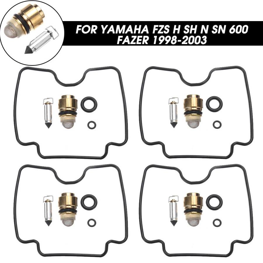 

4 Set Carburetor Repair Rebuild Kit For Yamaha FZS 600 H SH N SN Fazer 1998-2003