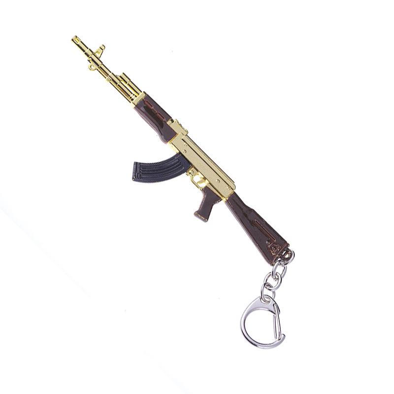 12cm PlayerUnknown's Battlegrounds Chicken Dinner Keychain & Weapon Figurine - Creative Classic Gift