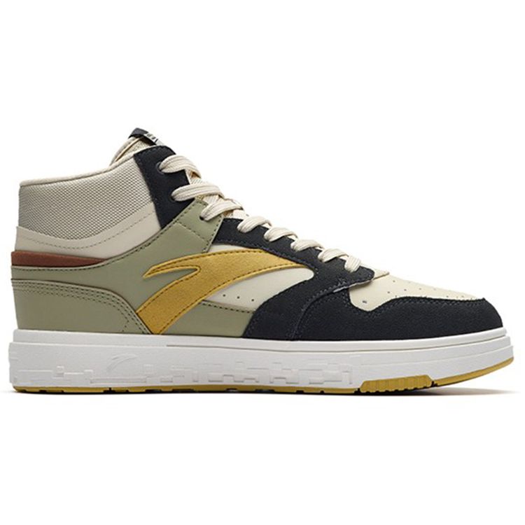 Anta Street Style High-Top Skate Shoes Men Sneakers Black Yellow Gray 112238065-2
