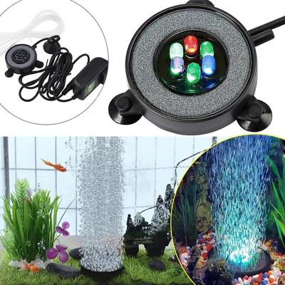 1 Stück Farbwechselnde LED Wasserdichte Aquariumleuchte Rund Fischbecken Sprudler Dekorlampe Aquarium Fischbecken Pool LED Lichter
