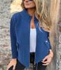 Women's Grey Stand Collar Short Jacket with Multiple Color Options