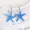 Modische Bonbonfarbe Pailletten Seestern Ohrringe für Damen Mädchen Sommer Strand Bohemia Hängeohrringe Urlaubs Schmuck Geschenke