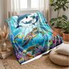 Ocean Life Adventure 38 Theme blanket Lightweight Warm Flannel Blanket Decorative Throw Blanket for Home Decoration