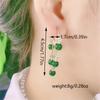 Glamorous Green Stone Tassel Earrings Inlaid Rhinestones Delicate Dangle Design for Daily Wear Or Weddings Fashionable Accessories To Enchant