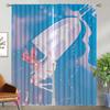 Chibiusa Home Interior Curtains for Living Room Curtain Partition Curtains 2 Pieces Tulle for Bedroom Shades Kitchen Blackout