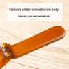 Portable Foldable Amber Boar Bristle Hair Comb for Fluffy Styling