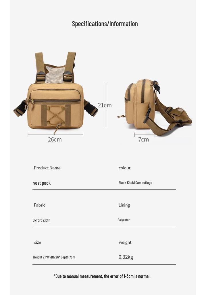 Camouflage Tactical Chest Bag and Sports Vest Combo
