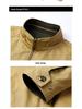 Men's Double-Sided Pure Cotton Jacket - Stand Collar, Loose Fit, Business Casual for Spring and Autumn.