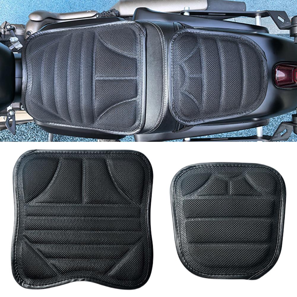 2Pcs Motorcycle Seat Pad Shock-Absorbing 3D Motorcycle Seat Cover Universal Motorcycle Seat Cushion Pad for Riding