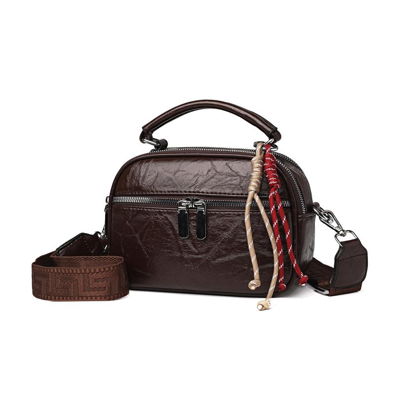 

Luxury Large Capacity Multilayer Shoulder Messenger Bag High Quality Leather Handbag Women Designer Crossbody Sac Female Tote 21cm 10cm 15cm