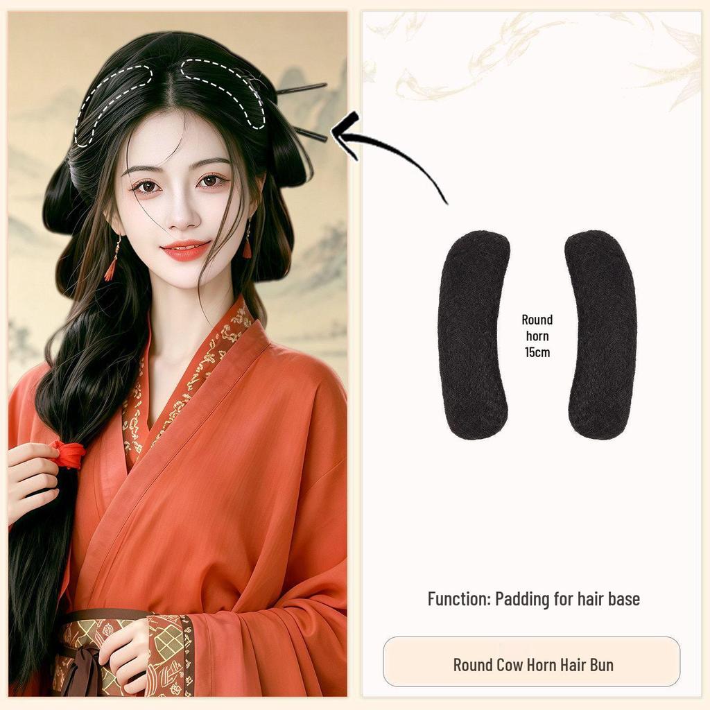 Ancient Hanfu Set: Wei Jin Headdress & Warring States Robe with Bun Styling
