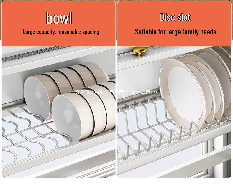 Multi-Functional Kitchen Storage Rack: Above-Sink Cupboard for Dustproof Dish, Bowl, and Chopstick Drainage