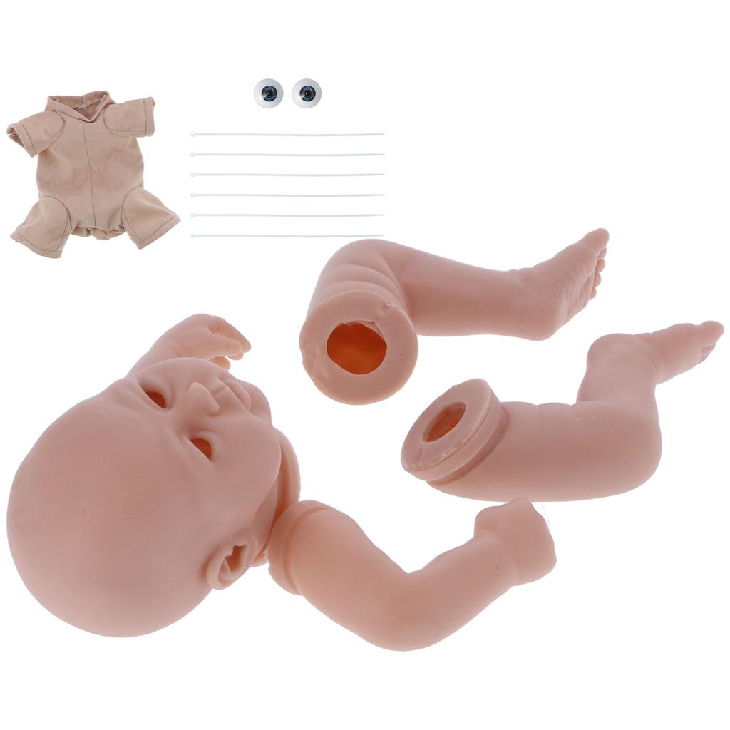 Soft Silicone Reborn Baby Doll Kits DIY Unpainted Toddler Infant Doll Parts Accessories