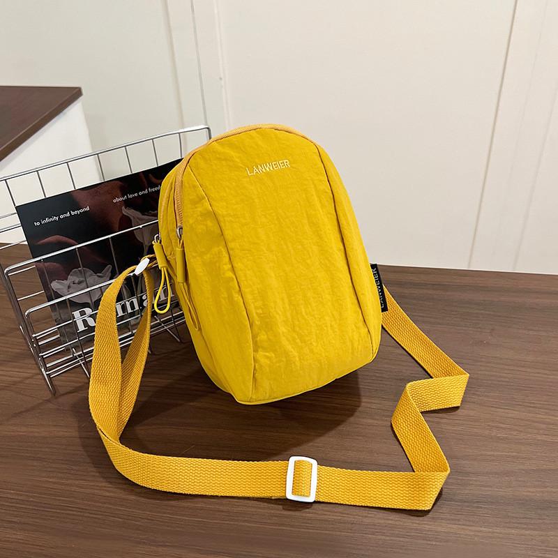 Bag Crossbody Simple With Solid Color And Letter Embroidery Design Daily For