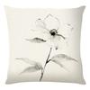 Chinese Style Ink Painting Floral Home Decor Pillowcase Bedroom Living Room Sofa Decoration Polyester Cushion Cover With Zipper