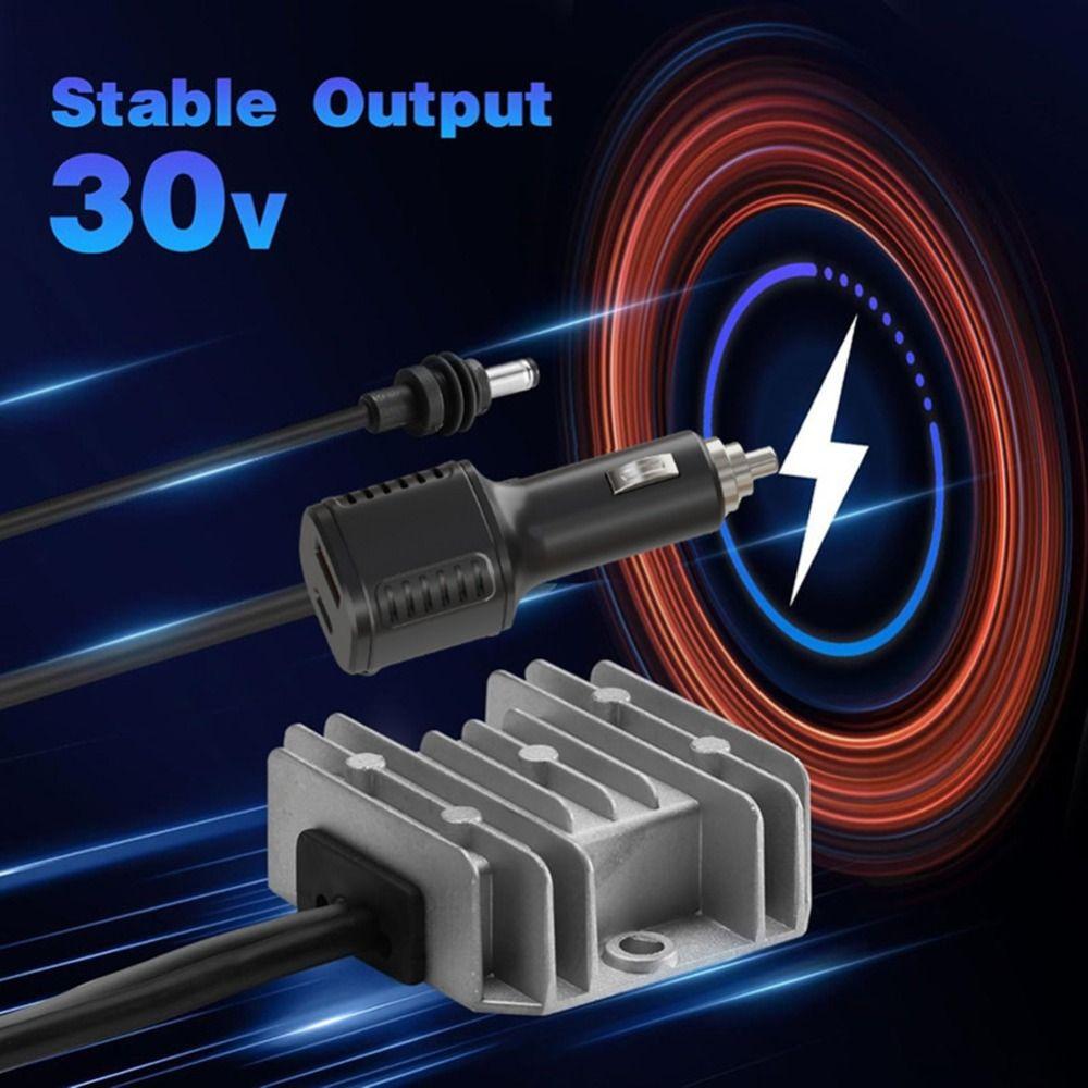 Digital Display DC Power Converter 12V/24V to 30V Car Power Adapter Vehicle Outlet