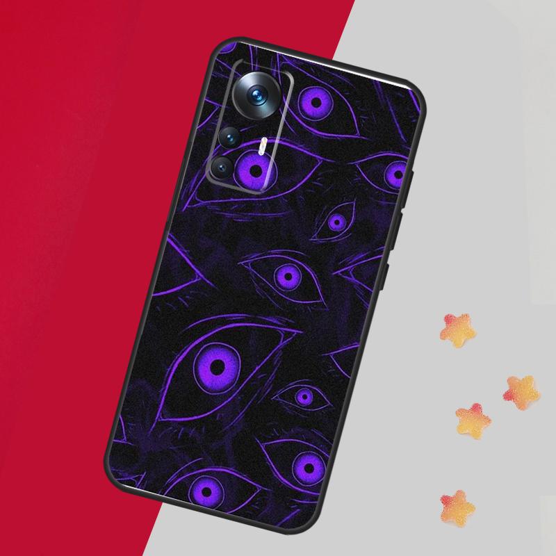 Scary Face Eyes Case For Xiaomi 15 Ultra 13 14 11T 12T 13T 14T Pro Cover For POCO F7 F6 F5 X3 X5 X6 X7 Pro