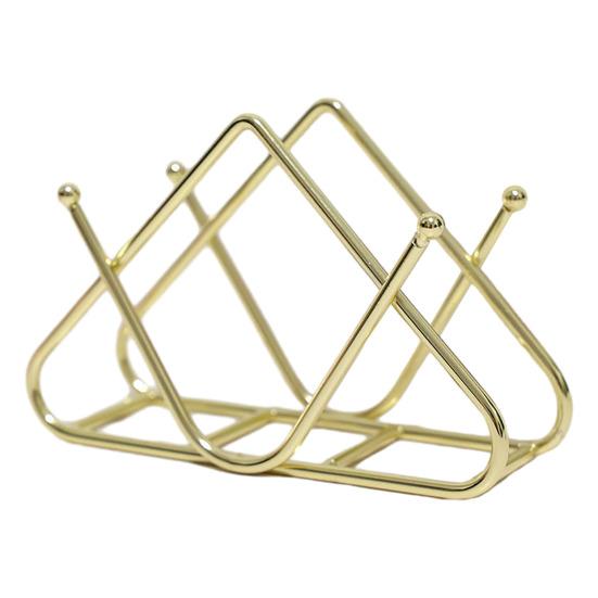 Iron Paper Towel Holder Triangle Shape Stainless Large Capacity Polished No Deformation Bar Office Kitchen Table Napkin Holder Napkin Dispenser