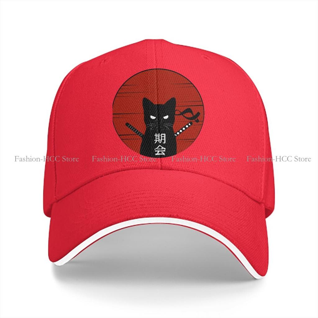 Ninja Cat Baseball Cap Men Hats Women Visor Protection Snapback Japanese Samurai Warrior Bushido Caps