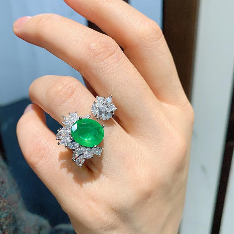 Paraíba Emerald Opening Ring Practical Household Product