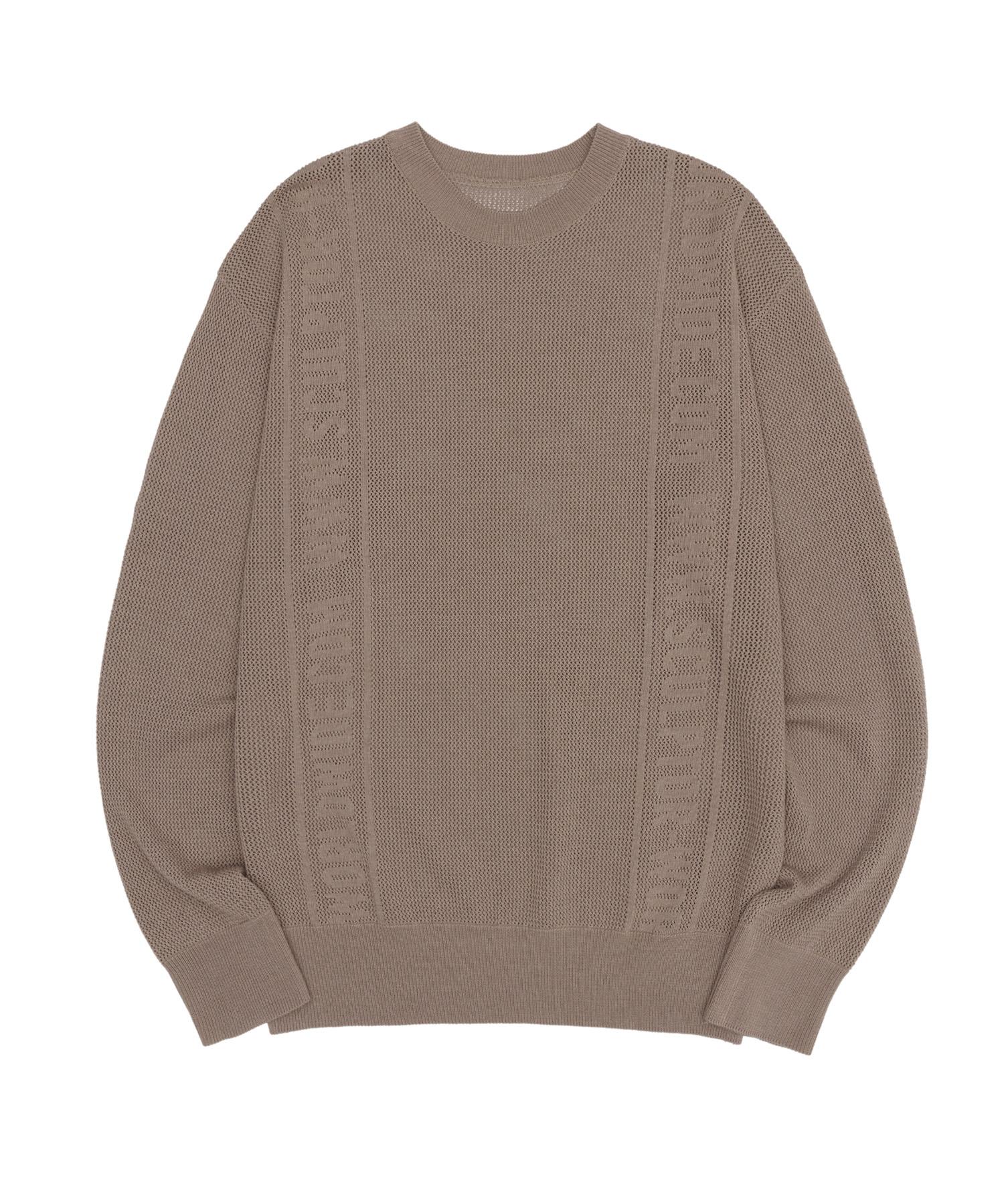Sculpter Striped Mesh Sweater Toast Toast/Xl